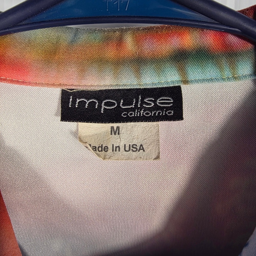 Impulse California Womens Medium NYC Times Square Photo Print Jacket Made in USA - Picture 7 of 11